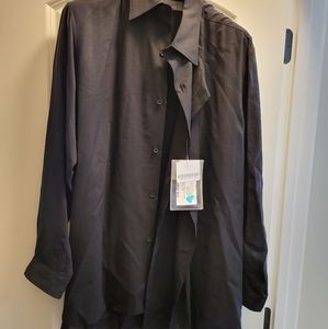 Yohji Yamamoto asymmetric TENCEL shirt